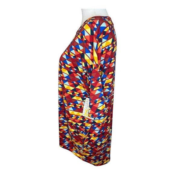 NEW LuLaRoe Irma Women's XXS Multicolor Geometric Tunic Top High-Low NWT - Picture 2 of 7